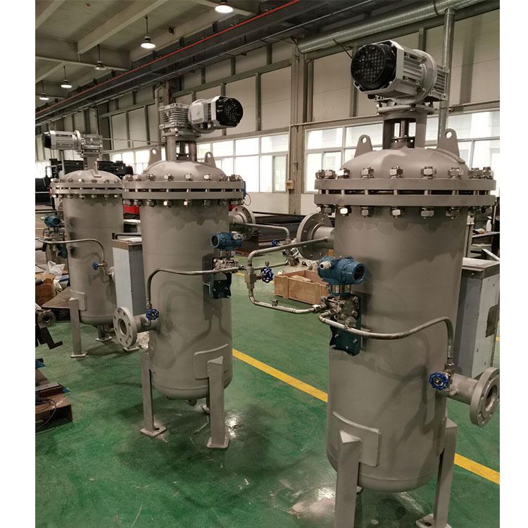 立式电动压差全自动过滤器 工业污水直通式处理 PLC触摸控制屏